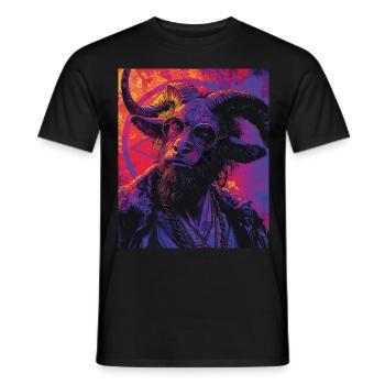 The Devil - Skull, Totenkopf, Teufel - Männer T-Shirt - Schwarz - Vorne - AI Model Male 178 light (178cm)