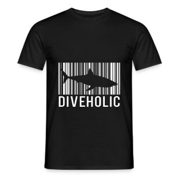 Plongeurs requin plongée - T-shirt homme - noir - Devant - AI Model Male 178 light (178cm)