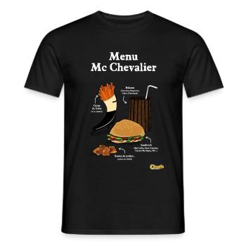 Mc Chevalier - T-shirt homme - noir - Devant - AI Model Male 178 light (178cm)