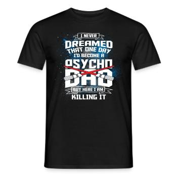 PSYCHO DARTH DAD X2X - Männer T-Shirt - Schwarz - Vorne - AI Model Male 178 light (178cm)