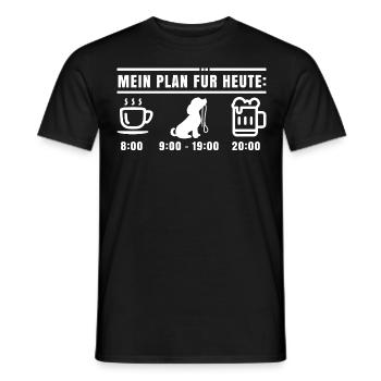 Mein Plan für Heute Hund - Männer T-Shirt - Schwarz - Vorne - AI Model Male 178 light (178cm)