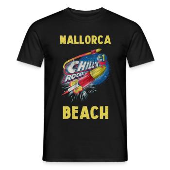 Mallorca Beach - Men's T-Shirt - black - Front - AI Model Male 178 light (178cm)