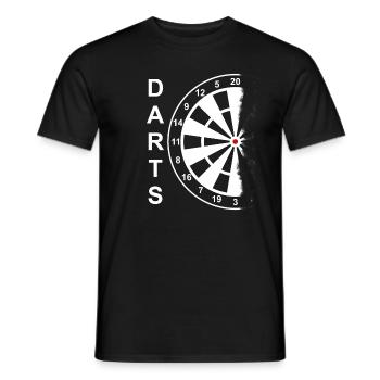Jeu de fléchettes - T-shirt homme - noir - Devant - AI Model Male 178 light (178cm)