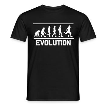 L'évolution du football - T-shirt homme - noir - Devant - AI Model Male 178 light (178cm)
