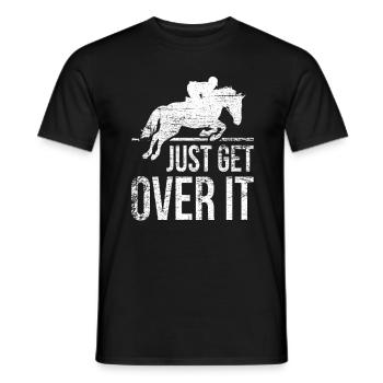 Équitation saut d'obstacles - T-shirt homme - noir - Devant - AI Model Male 178 light (178cm)