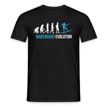 Evolution du wakeboard - T-shirt homme - noir - Devant - AI Model Male 178 light (178cm)