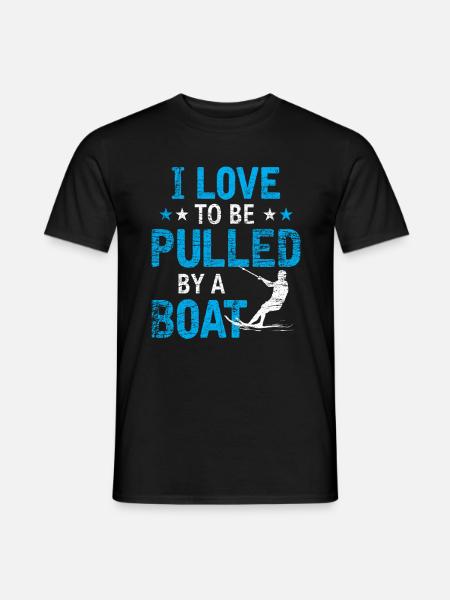 Boat water skiing - Men's T-Shirt - black