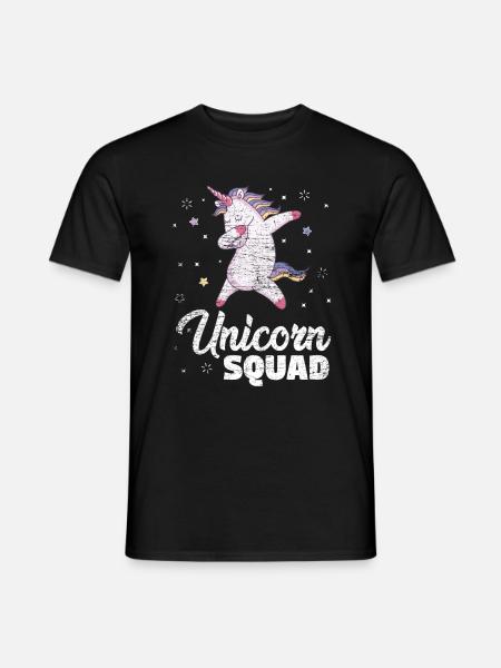 Dabbing Einhorn - Männer T-Shirt - Schwarz