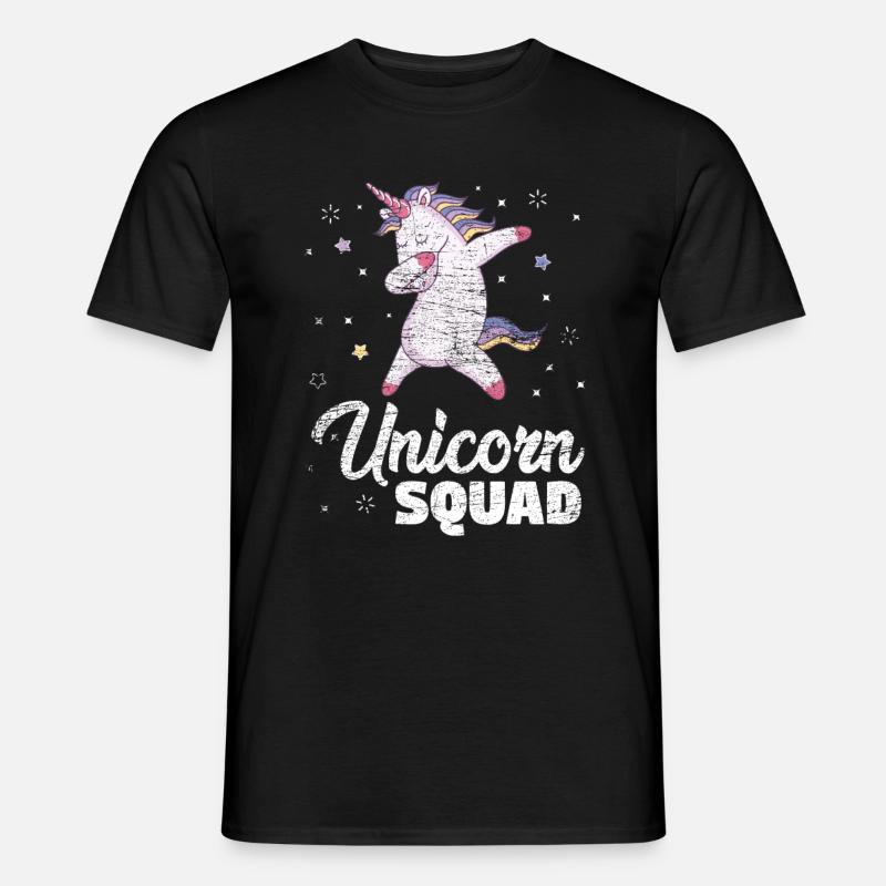 Dabbing Einhorn - Männer T-Shirt - Schwarz