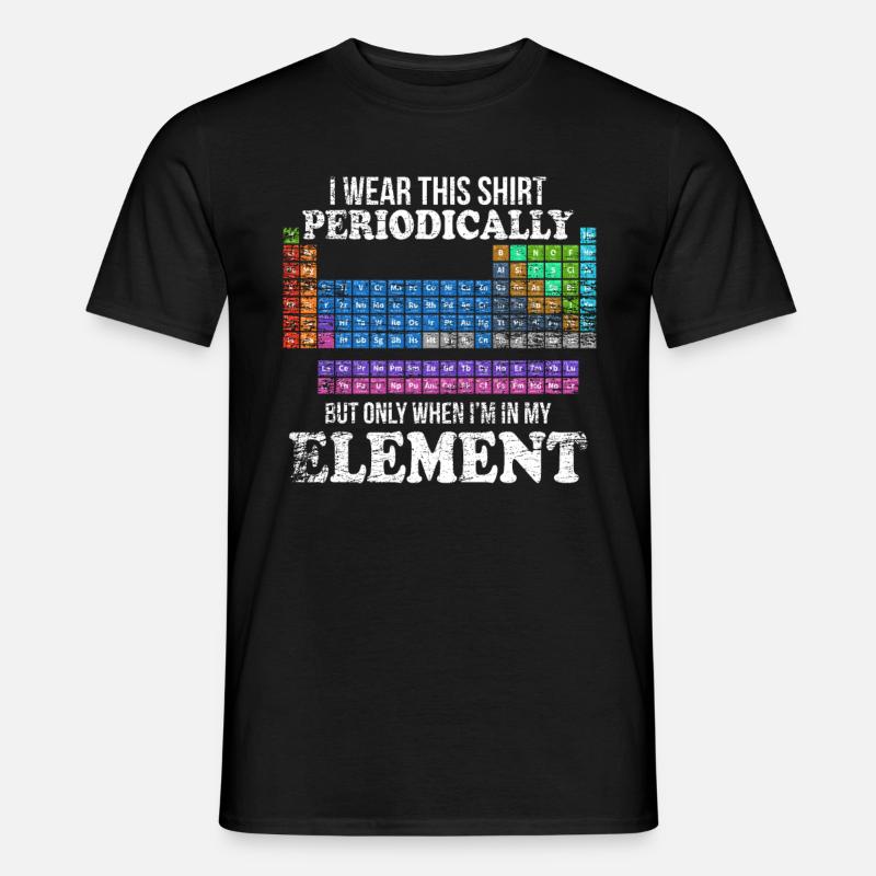 Drôle chimiste élément - T-shirt homme - noir