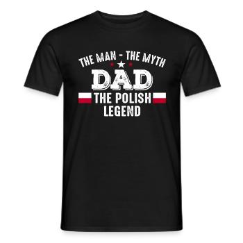 Polnischer Vater Geschenkidee - Männer T-Shirt - Schwarz - Vorne - AI Model Male 178 light (178cm)