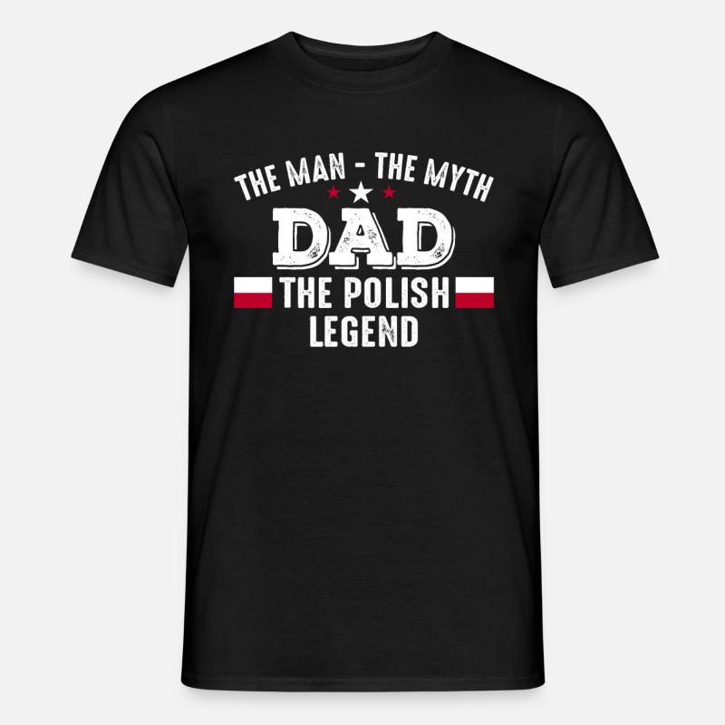 Polnischer Vater Geschenkidee - Männer T-Shirt - Schwarz