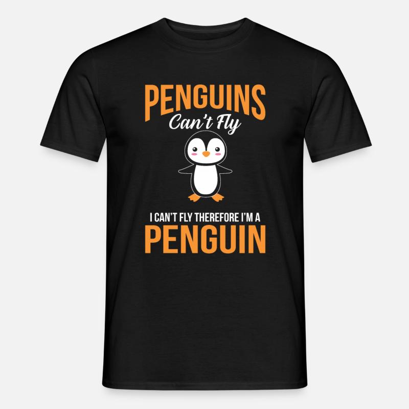 Pinguin Kälte - Männer T-Shirt - Schwarz