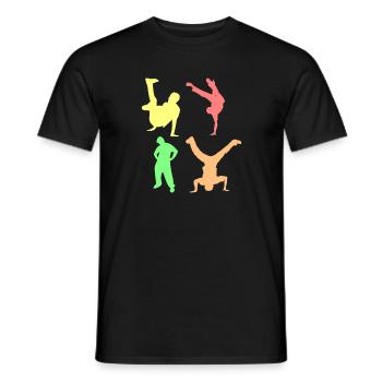 T-shirt de danse de fan de breakdance quatre de breakdancer - T-shirt homme - noir - Devant - AI Model Male 178 light (178cm)