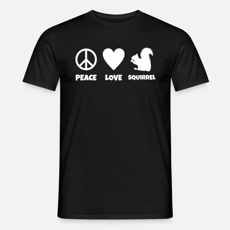 Eichhörnchen Liebe - Männer T-Shirt - Schwarz