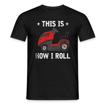 Rasenmähen Rollen - Männer T-Shirt - Schwarz - Vorne - AI Model Male 178 light (178cm)