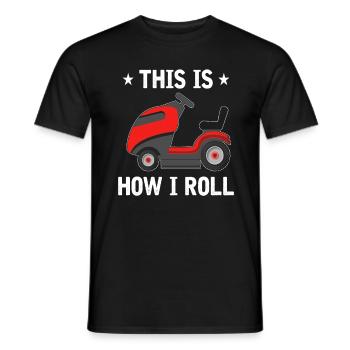Rasenmäher Gartenarbeit - Männer T-Shirt - Schwarz - Vorne - AI Model Male 178 light (178cm)
