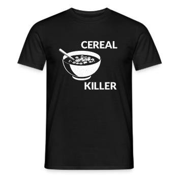 Cereal Killer Frühstück Milch Geschenk - Männer T-Shirt - Schwarz - Vorne - AI Model Male 178 light (178cm)