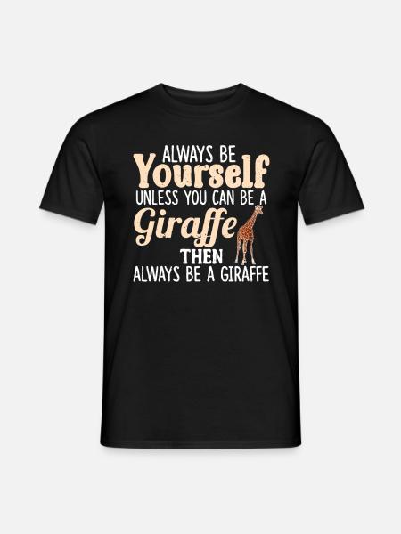 giraffe - Men's T-Shirt - black