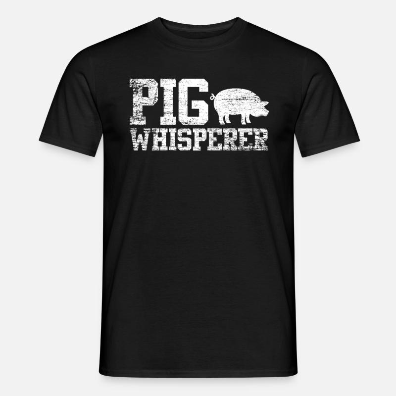 Schwein Flüsterer - Männer T-Shirt - Schwarz