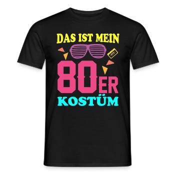 80er Kostüm - Männer T-Shirt - Schwarz - Vorne - AI Model Male 178 light (178cm)