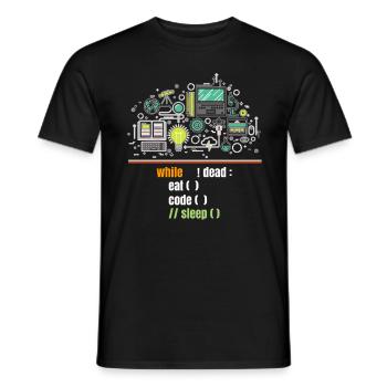 Programmierer - Männer T-Shirt - Schwarz - Vorne - AI Model Male 178 light (178cm)
