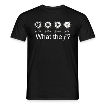 camera - Men's T-Shirt - black - Front - AI Model Male 178 light (178cm)