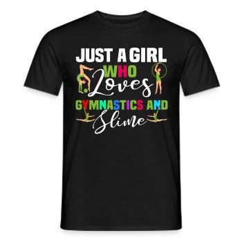 Fille de gymnastique - T-shirt homme - noir - Devant - AI Model Male 178 light (178cm)