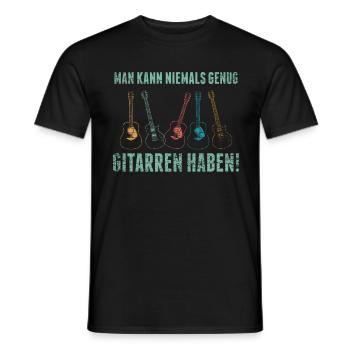 Guitar guitarist - Men's T-Shirt - black - Front - AI Model Male 178 light (178cm)