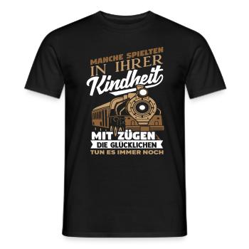 Eisenbahn - Männer T-Shirt - Schwarz - Vorne - AI Model Male 178 light (178cm)
