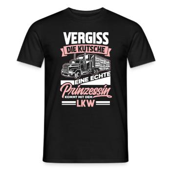 LKW Prinzessin - Männer T-Shirt - Schwarz - Vorne - AI Model Male 178 light (178cm)
