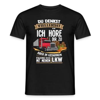 LKW Zuhören - Männer T-Shirt - Schwarz - Vorne - AI Model Male 178 light (178cm)