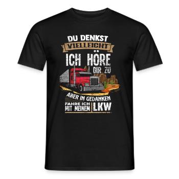 Truck driver - Men's T-Shirt - black - Front - AI Model Male 178 light (178cm)
