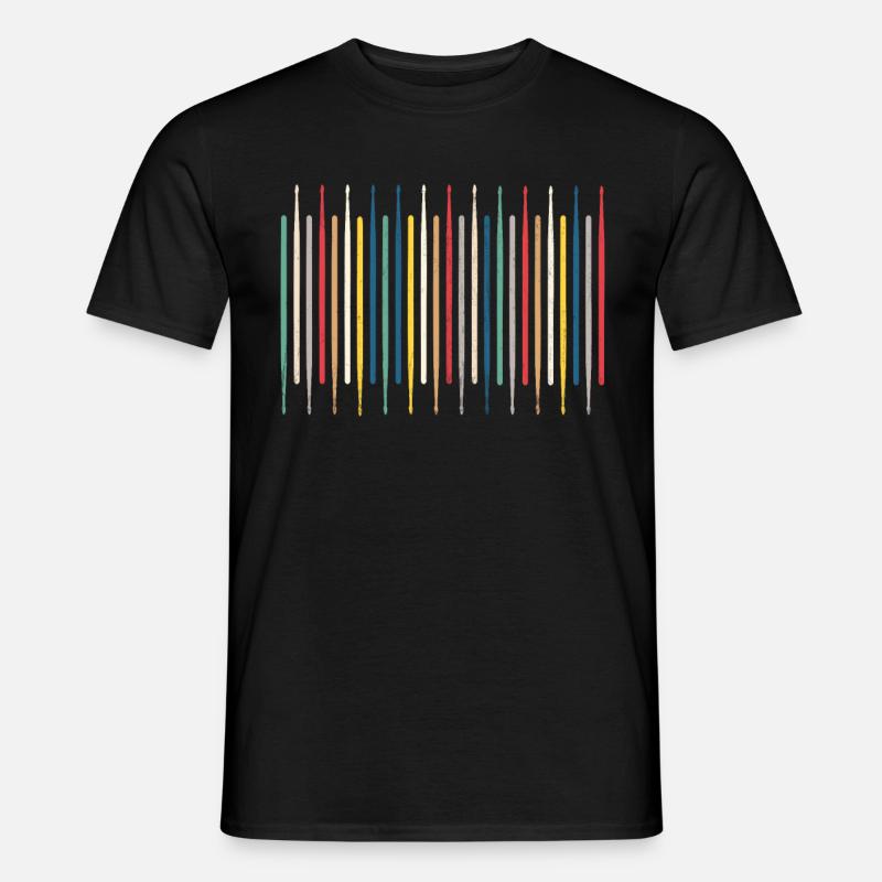 Schlagzeug Drumsticks - Männer T-Shirt - Schwarz