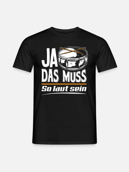 Schlagzeug Trommel - Männer T-Shirt - Schwarz