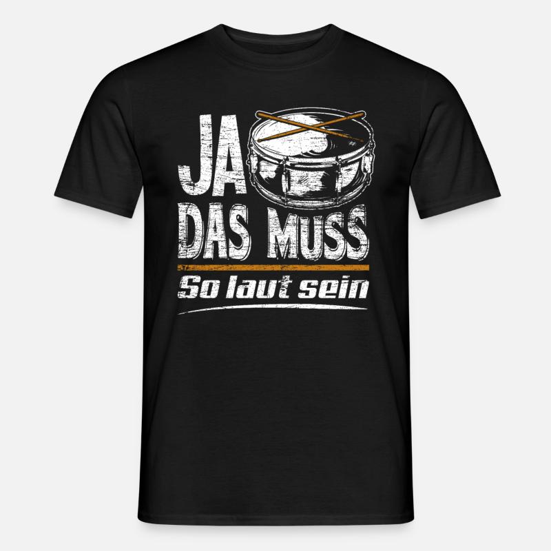 Schlagzeug Laut - Männer T-Shirt - Schwarz