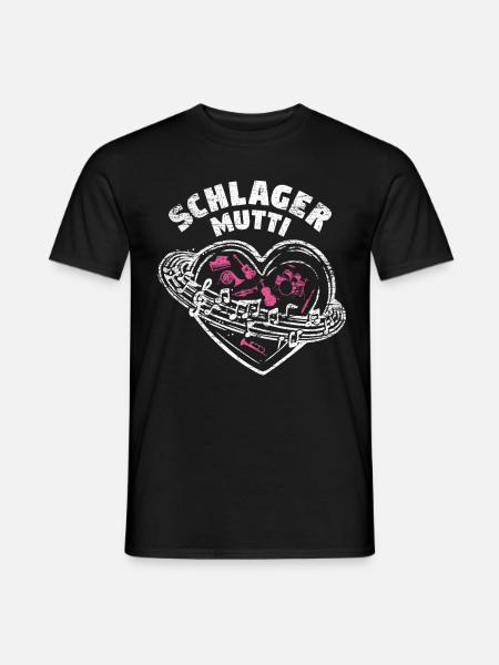 Schlager Mutti - Männer T-Shirt - Schwarz
