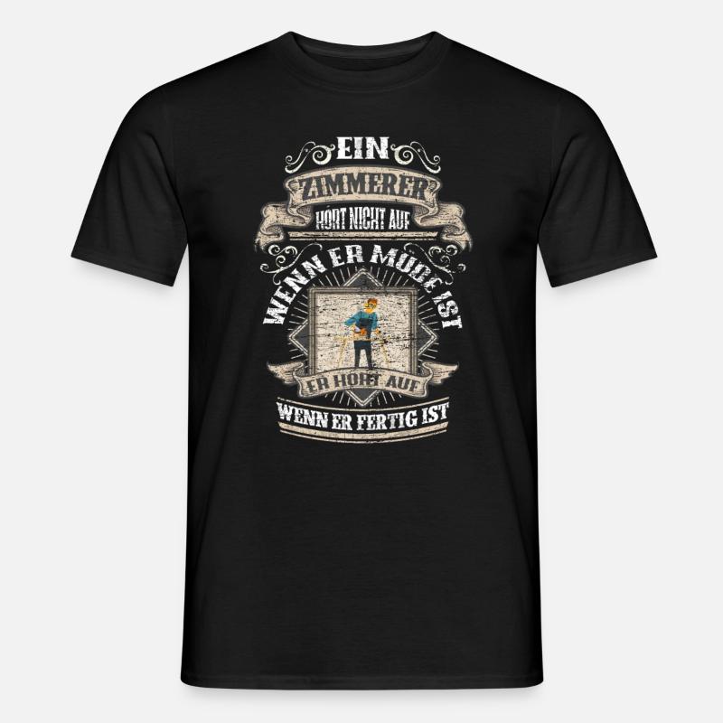 Zimmerer - Männer T-Shirt - Schwarz