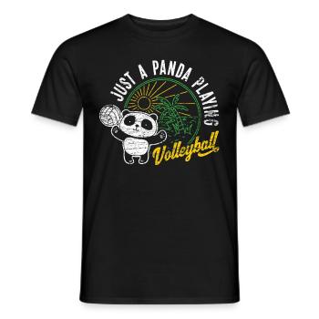 Panda volleyball - Men's T-Shirt - black - Front - AI Model Male 178 light (178cm)