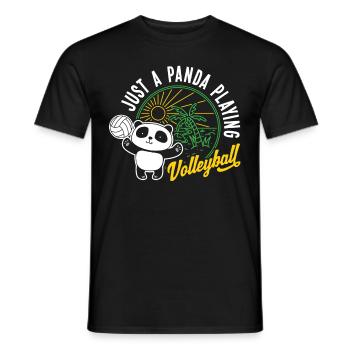Cadeau de jeu de sport de volley-ball Panda Bear - T-shirt homme - noir - Devant - AI Model Male 178 light (178cm)