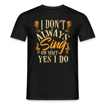 Chanteur chanteur - T-shirt homme - noir - Devant - AI Model Male 178 light (178cm)