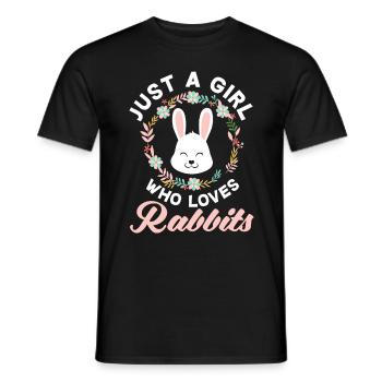 Bunnies woman - Men's T-Shirt - black - Front - AI Model Male 178 light (178cm)