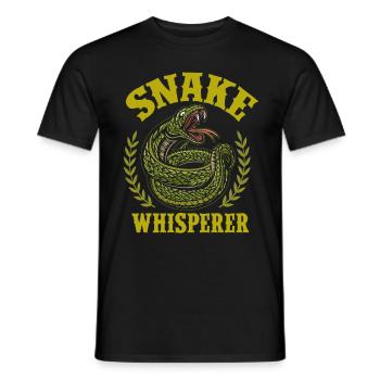 Schlange - Männer T-Shirt - Schwarz - Vorne - AI Model Male 178 light (178cm)