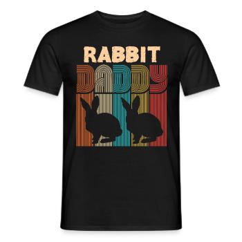 Papa lapin - T-shirt homme - noir - Devant - AI Model Male 178 light (178cm)