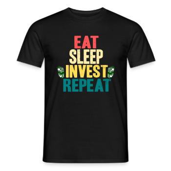 stock market - Men's T-Shirt - black - Front - AI Model Male 178 light (178cm)