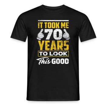 Geburtstag 70 Jahre - Männer T-Shirt - Schwarz - Vorne - AI Model Male 178 light (178cm)