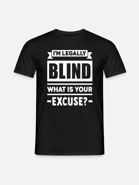Blind blind people - Men's T-Shirt - black