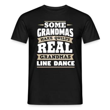 Line Dance Großmutter - Männer T-Shirt - Schwarz - Vorne - AI Model Male 178 light (178cm)