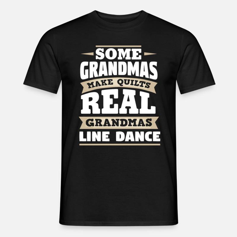 Line Dance Großmutter - Männer T-Shirt - Schwarz