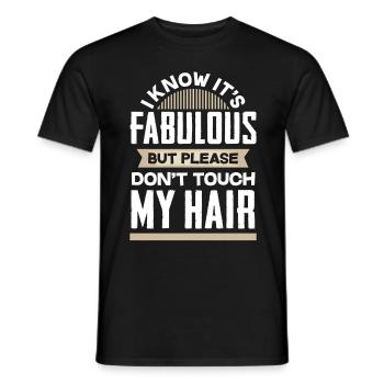 Haar nicht Anfassen - Männer T-Shirt - Schwarz - Vorne - AI Model Male 178 light (178cm)